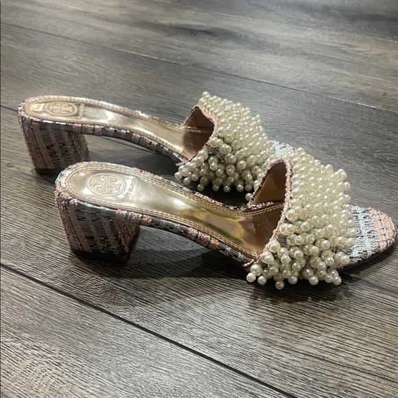Tory Burch Pearl Embellished Mules - Picture 4 of 5